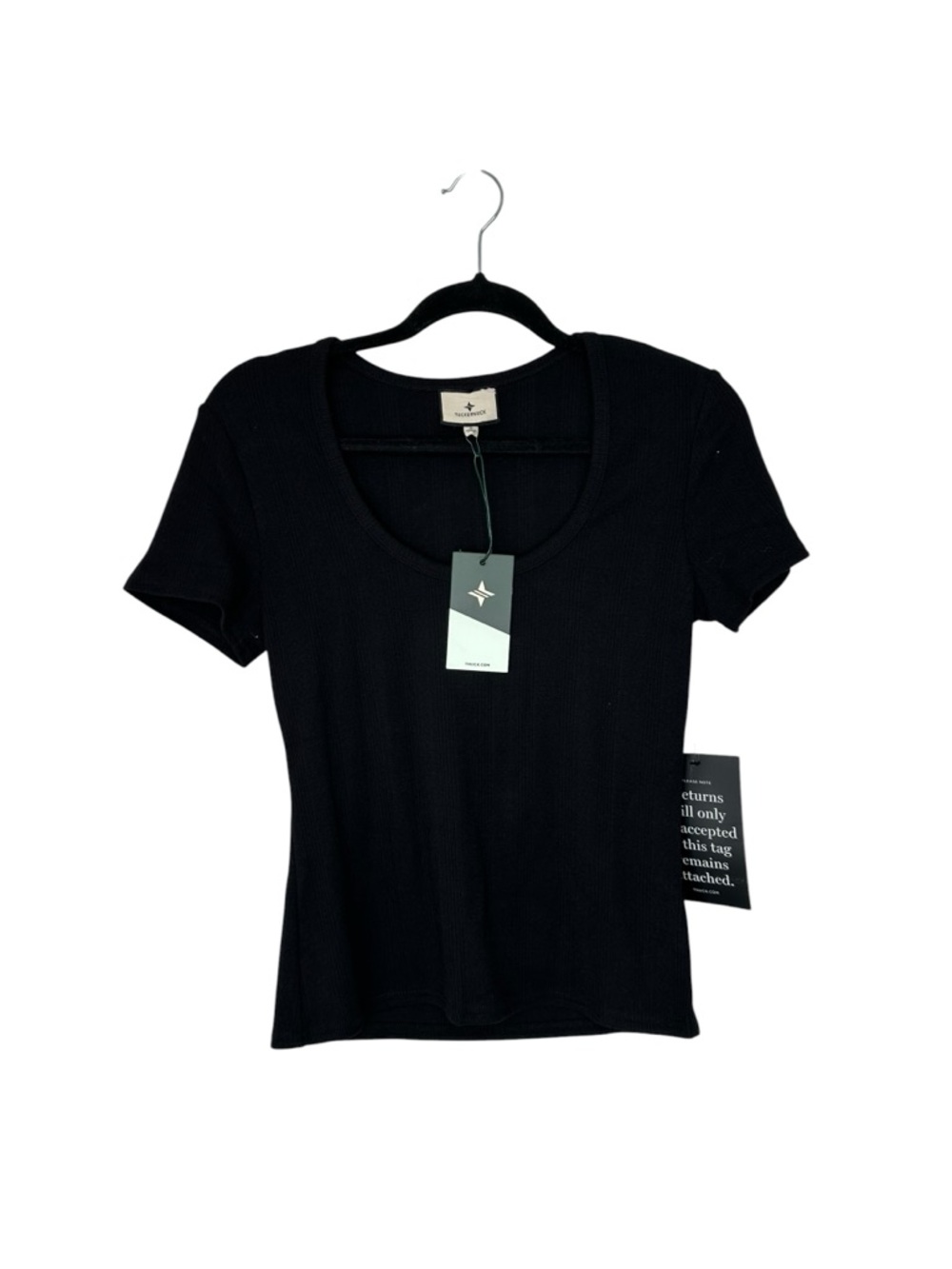NWT Tuckernuck black ribbed tshirt size small